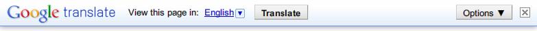Google Translate Bar
