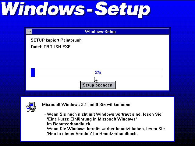 Windows 3.1-Setup